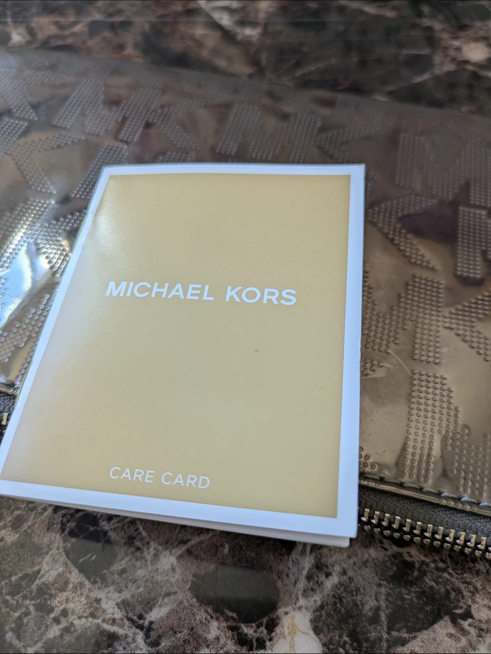 Michael Kors Metallic Gold Wristlet Clutch